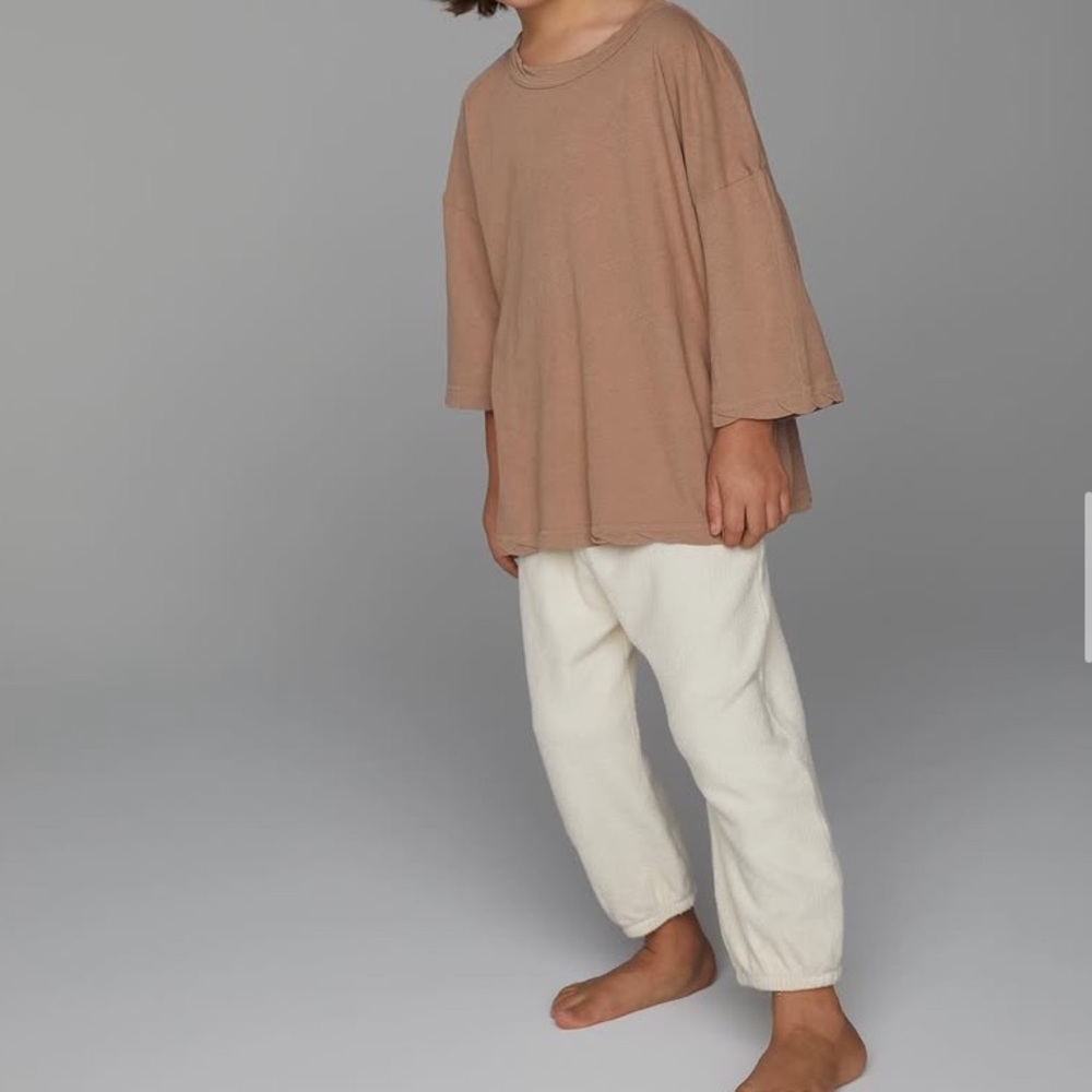 Roux Soren Drop Shoulder Tee in Buff Tan